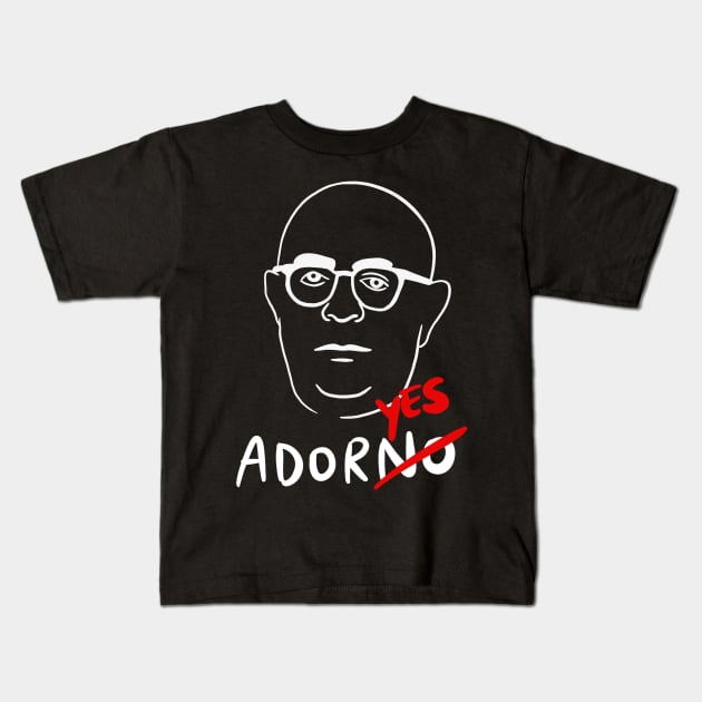 Theodor Adorno (German Philosopher) - Philosophy Pun AdorYES Kids T-Shirt by isstgeschichte